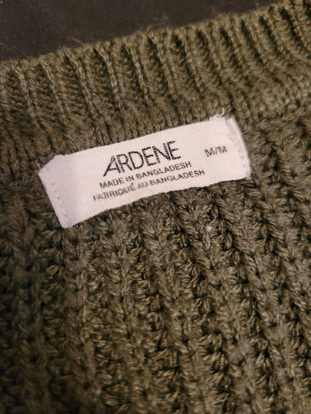 M | Green Ardene Oversized Sweater Preppy With Elbow Patches - Picture 2 of 2